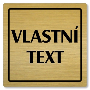 Váš text, 118x118mm, zlatá, Arizona